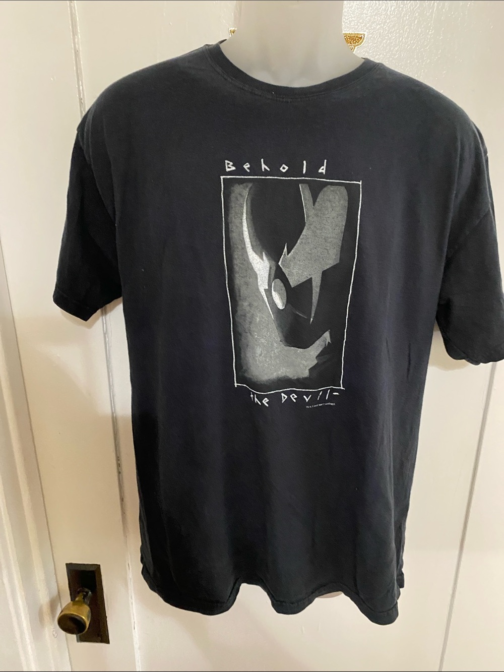 Vintage Men’s Grendel Black Graphic T-Shirt - Behold The Devil Design 2007